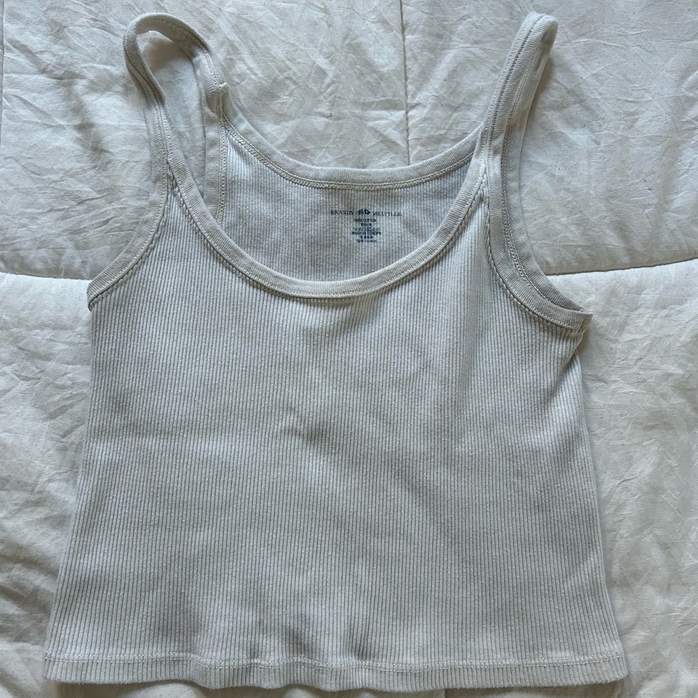 Brandy Melville Cream ribbed tank